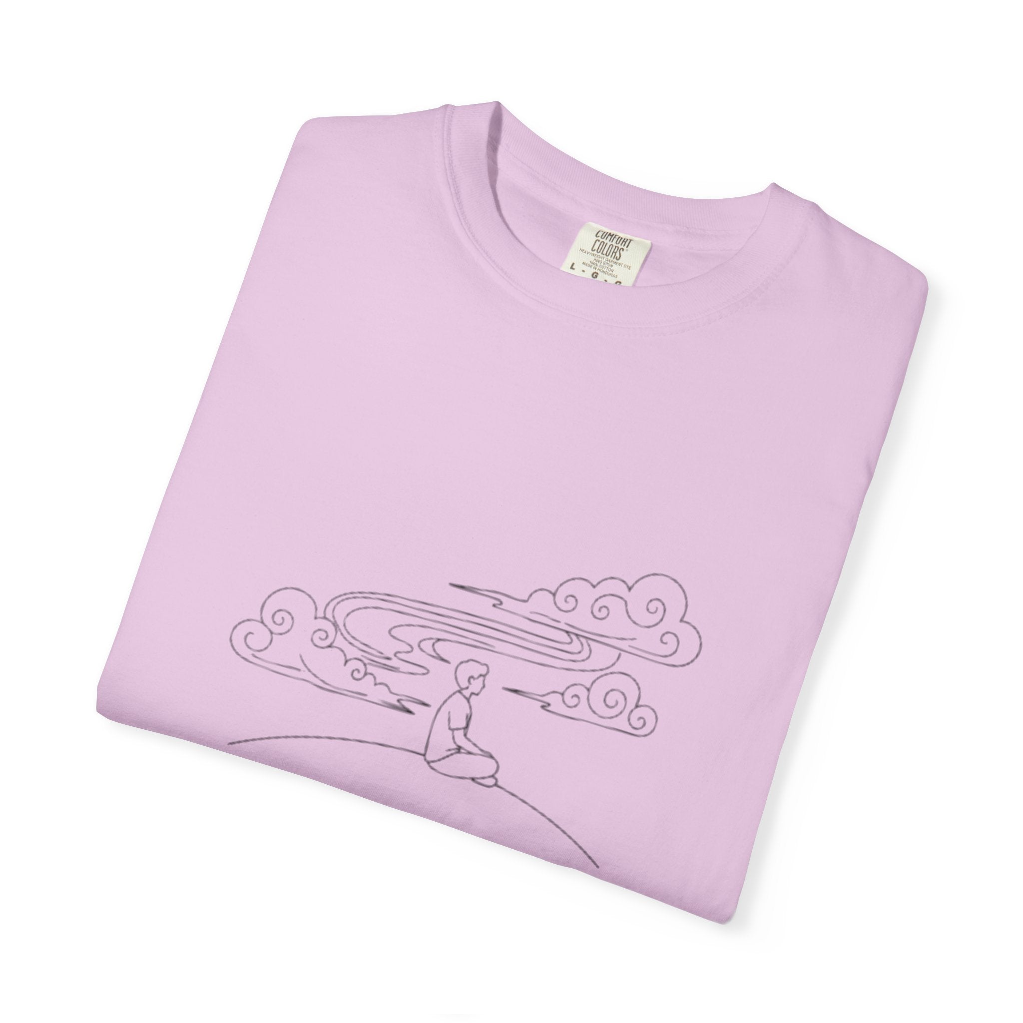 Dreamscape Graphic T-Shirt — 'BREATHE' Minimal Line Art