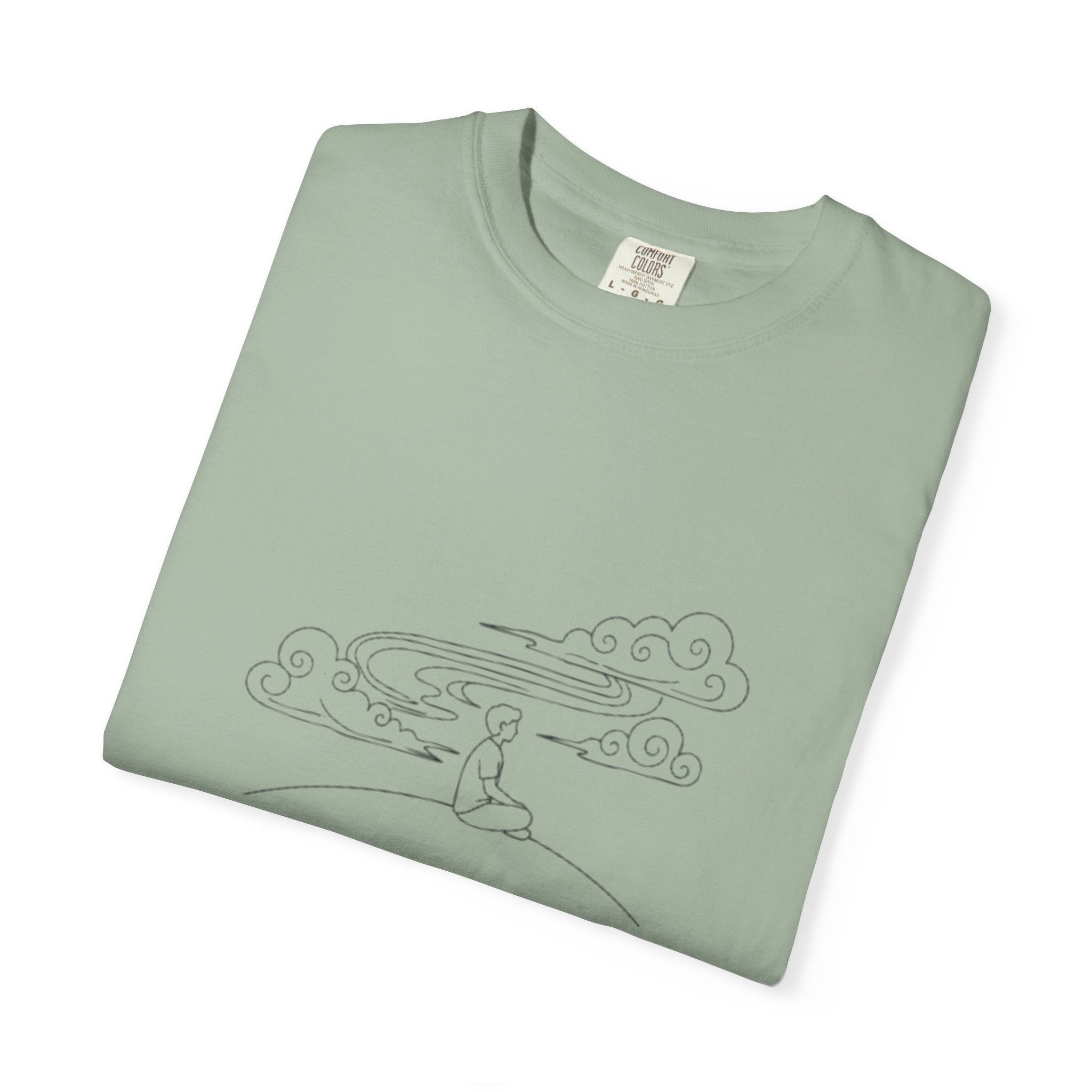 Dreamscape Graphic T-Shirt — 'BREATHE' Minimal Line Art