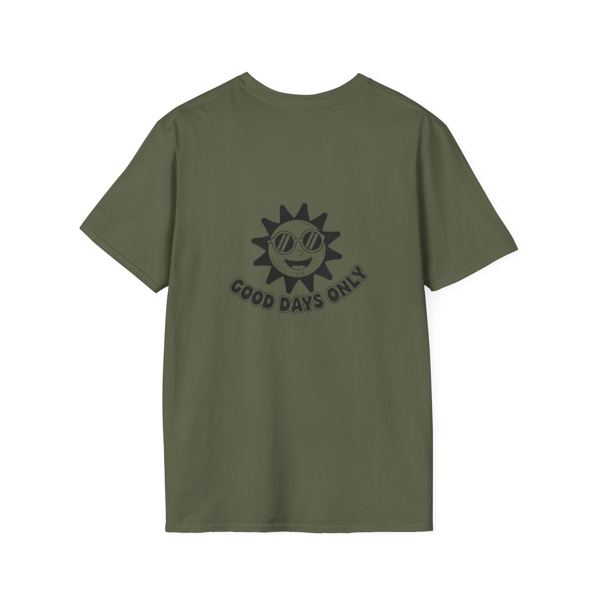 Solace Minimalist Tee — Small Chest Text Relaxed T-Shirt