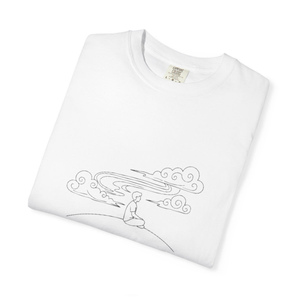 Dreamscape Graphic T-Shirt — 'BREATHE' Minimal Line Art