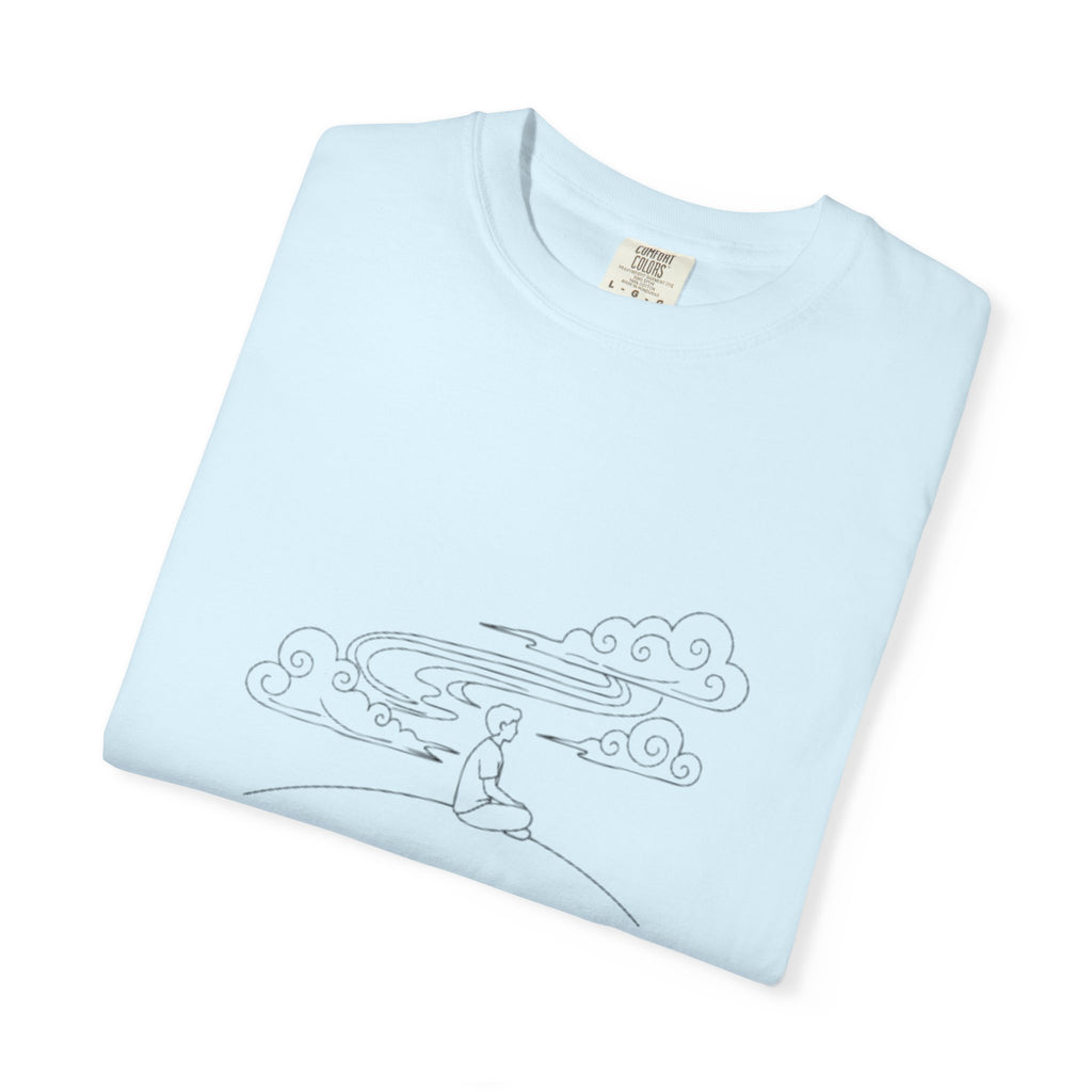 Dreamscape Graphic T-Shirt — 'BREATHE' Minimal Line Art